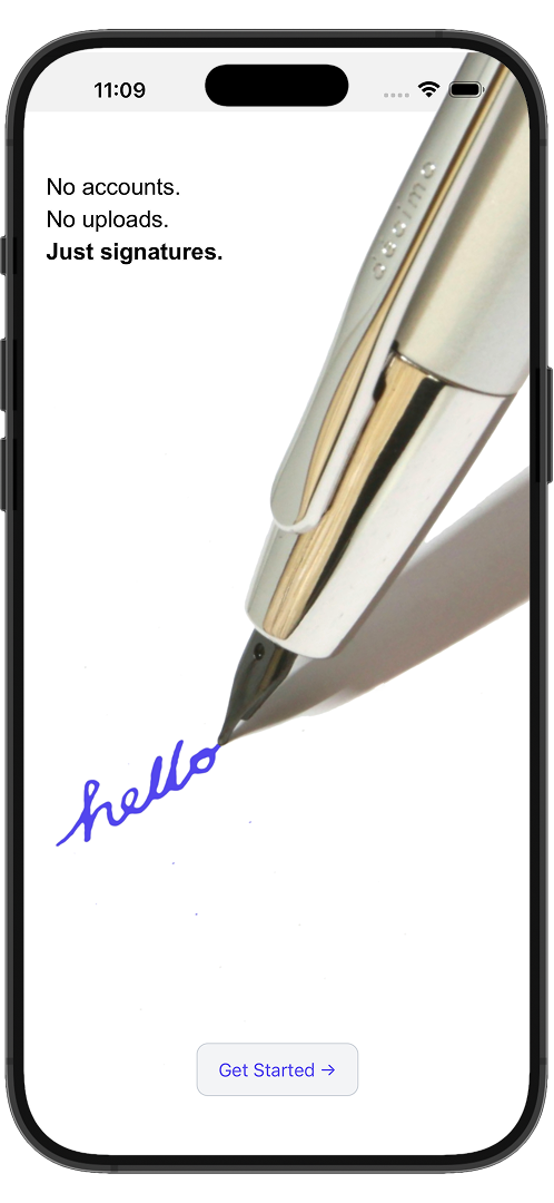 Create signing receipt